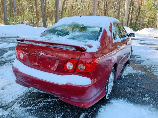 2T1BR32E88C917262 - 2008 TOYOTA COROLLA CE RED photo 3