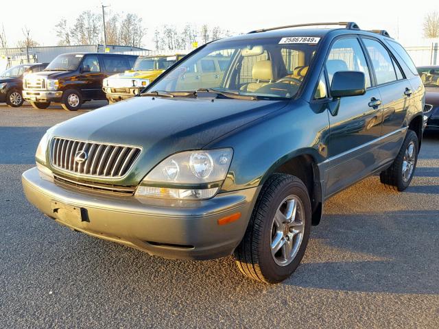 JT6HF10U1Y0105126 - 2000 LEXUS RX 300 GREEN photo 2