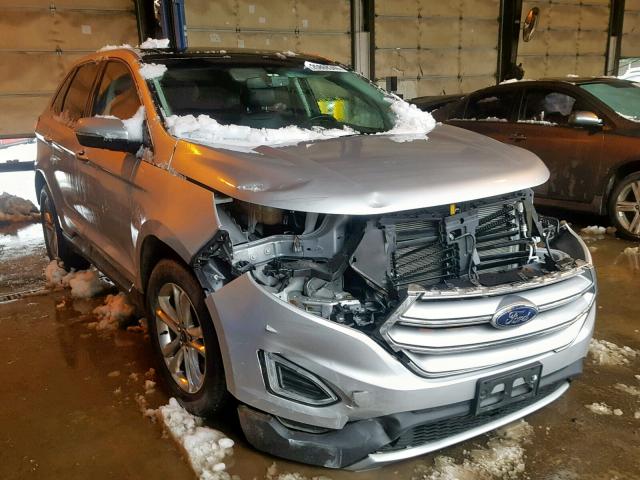 2FMPK4J97GBB59373 - 2016 FORD EDGE SEL SILVER photo 1