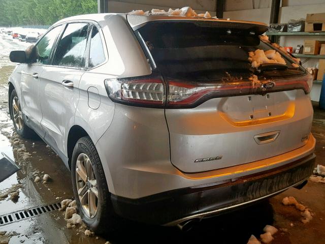 2FMPK4J97GBB59373 - 2016 FORD EDGE SEL SILVER photo 3