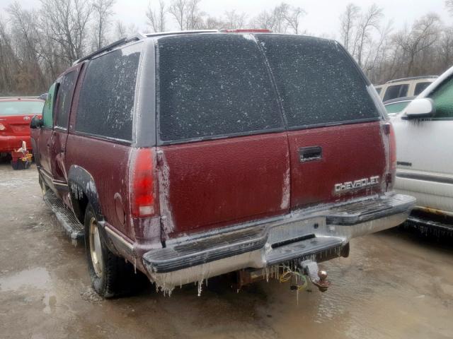 3GNFK16R8XG270235 - 1999 CHEVROLET SUBURBAN K RED photo 3