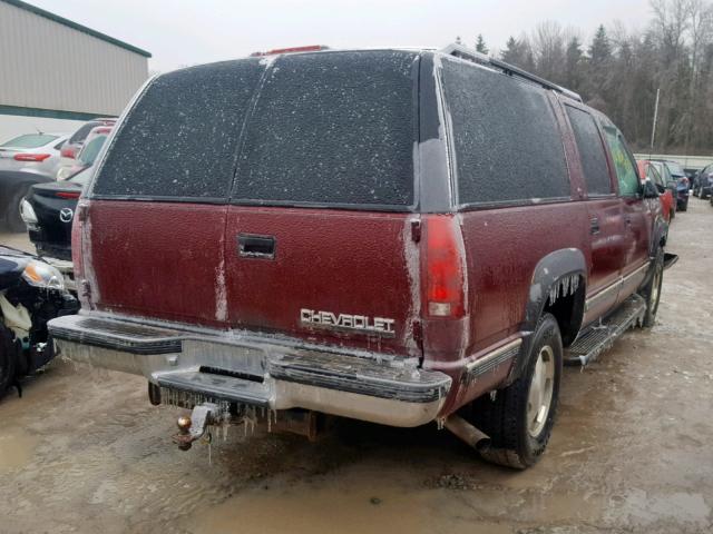 3GNFK16R8XG270235 - 1999 CHEVROLET SUBURBAN K RED photo 4