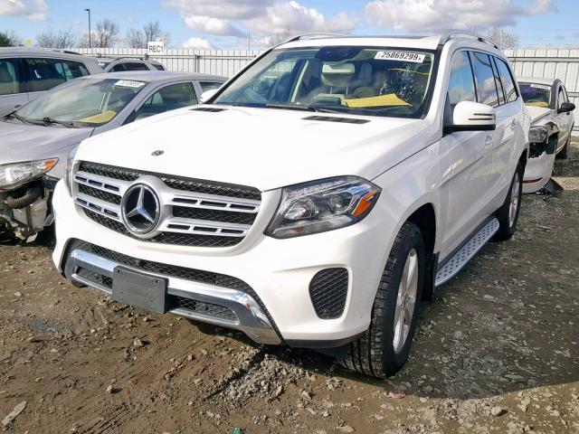 4JGDF6EE0HA978281 - 2017 MERCEDES-BENZ GLS 450 4M WHITE photo 2