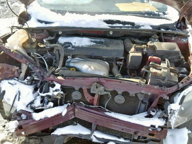 JTKDE177250002781 - 2005 TOYOTA SCION TC მუქწითელი ფოტო 7