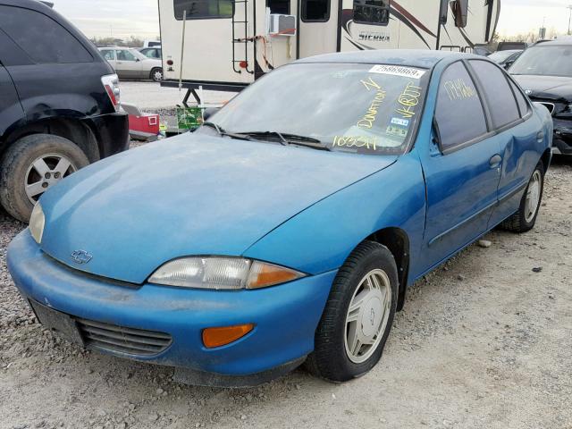 1G1JF52T2W7103517 - 1998 CHEVROLET CAVALIER L TEAL photo 2