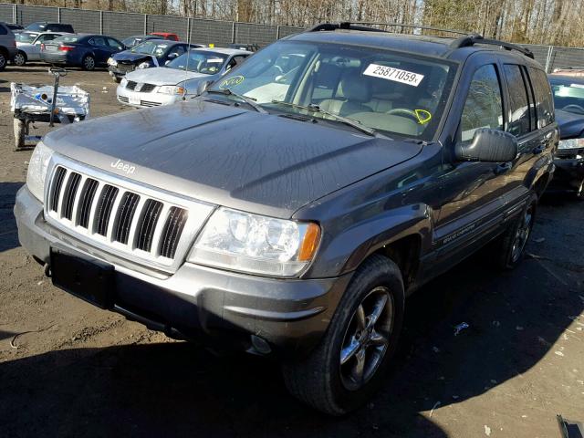 1J4GW58N14C166598 - 2004 JEEP GRAND CHER GRAY photo 2