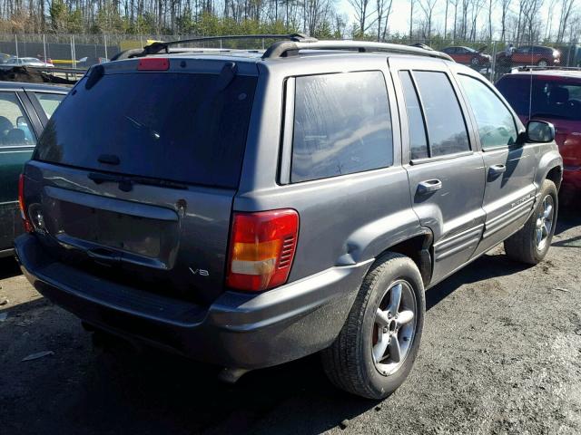 1J4GW58N14C166598 - 2004 JEEP GRAND CHER GRAY photo 4