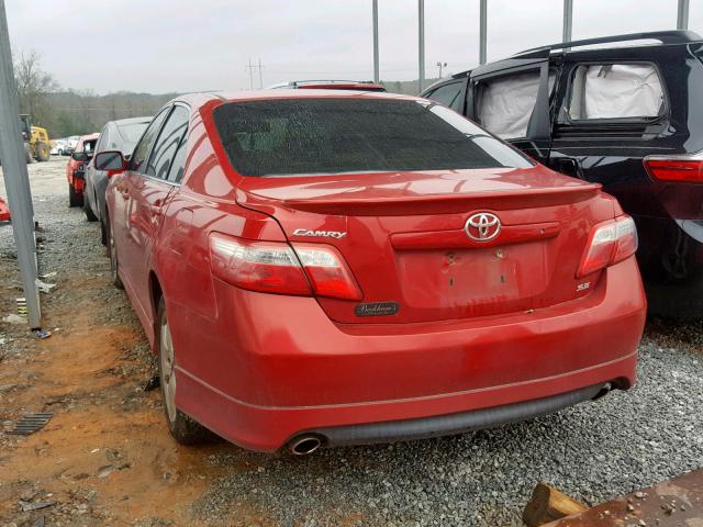 4T1BK46K69U079632 - 2009 TOYOTA CAMRY SE RED photo 3