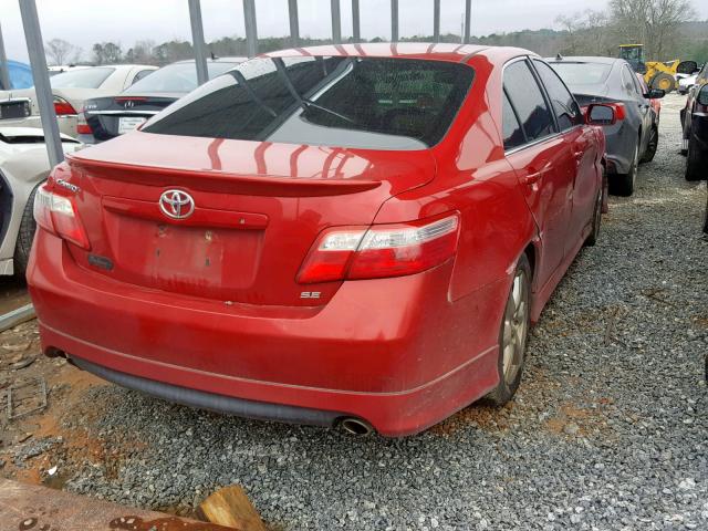 4T1BK46K69U079632 - 2009 TOYOTA CAMRY SE RED photo 4