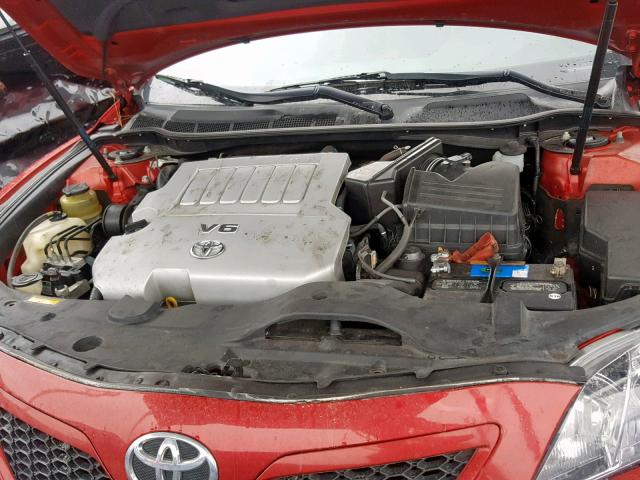 4T1BK46K69U079632 - 2009 TOYOTA CAMRY SE RED photo 7