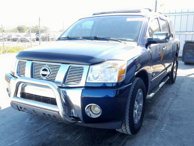 5N1BA08A47N706240 - 2007 NISSAN ARMADA SE BLUE photo 2