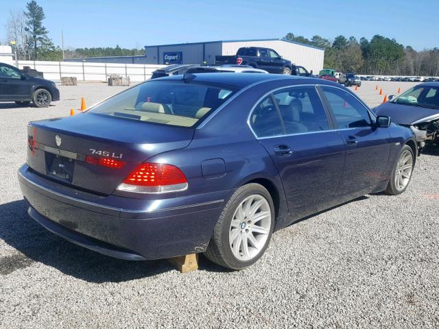 WBAGN63453DR15194 - 2003 BMW 745 LI BLUE photo 4