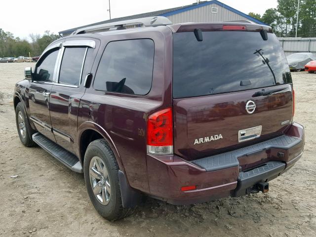 5N1BA0ND0FN601238 - 2015 NISSAN ARMADA SV BURGUNDY photo 3