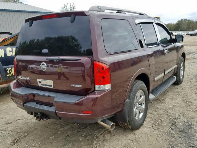 5N1BA0ND0FN601238 - 2015 NISSAN ARMADA SV BURGUNDY photo 4