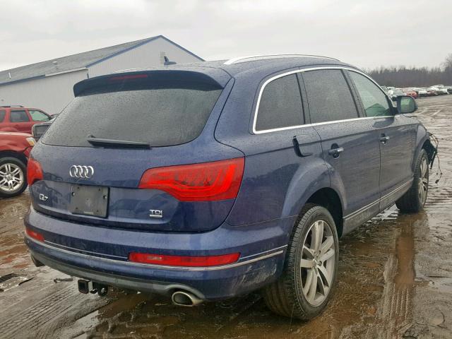 WA1VMAFE8DD009847 - 2013 AUDI Q7 PRESTIG BLUE photo 4