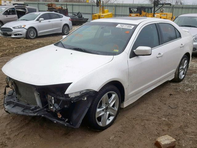 3FAHP0KC9BR288373 - 2011 FORD FUSION SPO WHITE photo 2