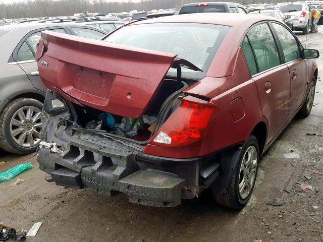 1G8AJ52F04Z163453 - 2004 SATURN ION LEVEL MAROON photo 4