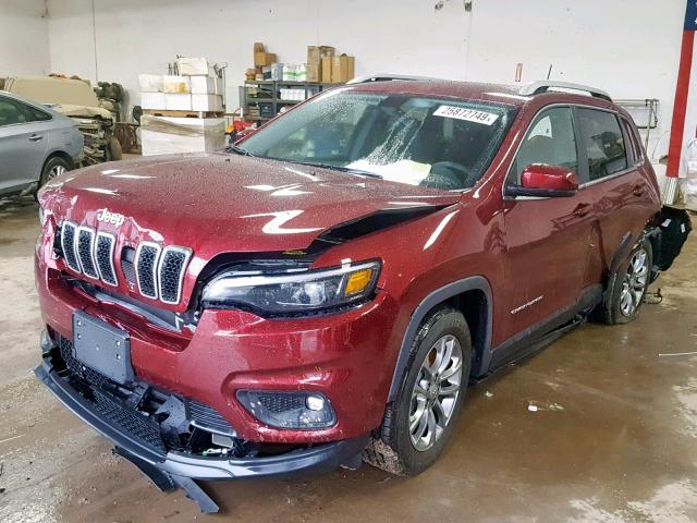 1C4PJLLB6KD262708 - 2019 JEEP CHEROKEE L MAROON photo 2