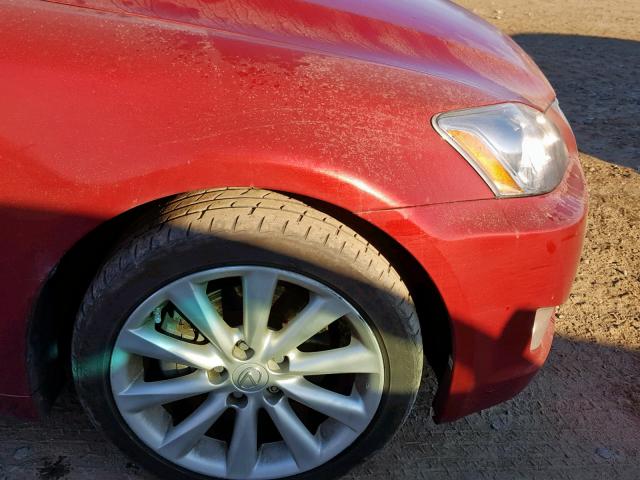 JTHCF5C22A5042274 - 2010 LEXUS IS 250 RED photo 9