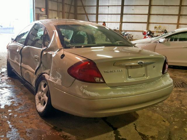 1FAFP55223A168739 - 2003 FORD TAURUS SES TAN photo 3