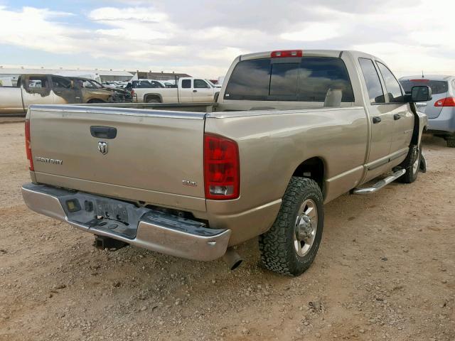 3D7KR28C05G703082 - 2005 DODGE RAM 2500 S GOLD photo 4