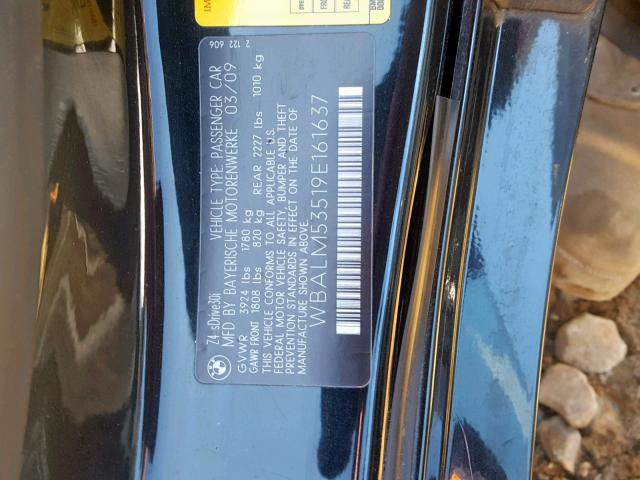 WBALM53519E161637 - 2009 BMW Z4 SDRIVE3 黑色 照片 10