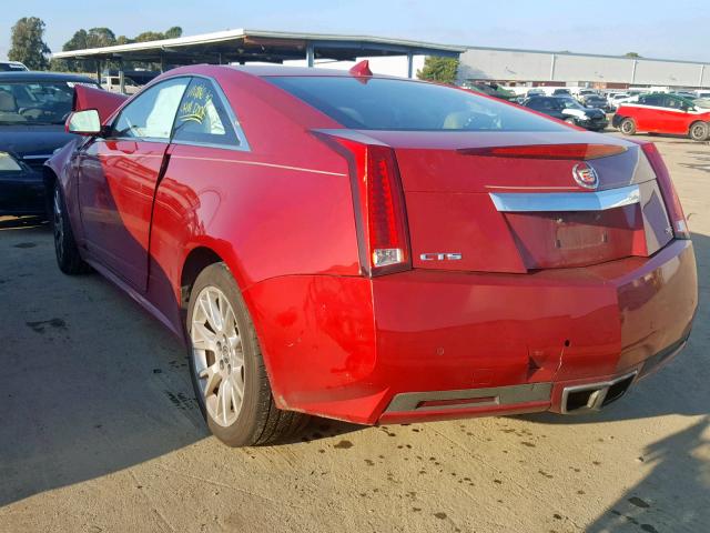 1G6DP1ED0B0118974 - 2011 CADILLAC CTS PREMIU BURGUNDY photo 3