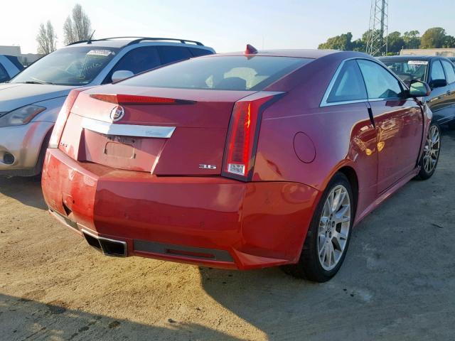 1G6DP1ED0B0118974 - 2011 CADILLAC CTS PREMIU BURGUNDY photo 4