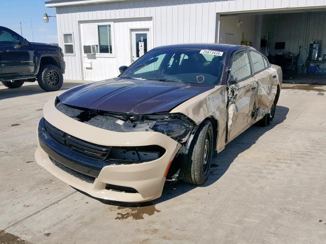 2C3CDXKT5JH293185 - 2018 DODGE CHARGER PO BROWN photo 2