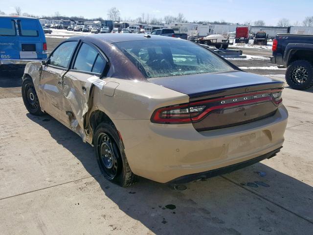 2C3CDXKT5JH293185 - 2018 DODGE CHARGER PO BROWN photo 3