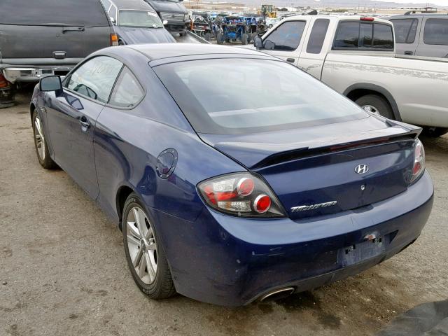 KMHHM66D77U237720 - 2007 HYUNDAI TIBURON GS BLUE photo 3