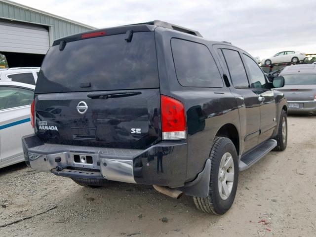 5N1BA08A27N724719 - 2007 NISSAN ARMADA SE BLACK photo 4