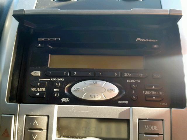 JTKDE167160063719 - 2006 TOYOTA SCION TC შავი ფოტო 9