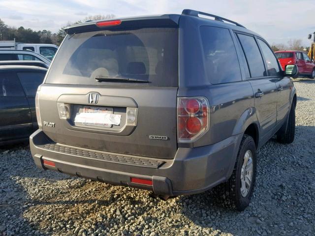 5FNYF18208B008738 - 2008 HONDA PILOT VP GRAY photo 4