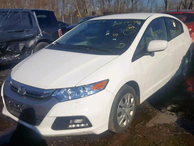 JHMZE2H30ES001839 - 2014 HONDA INSIGHT WHITE photo 2