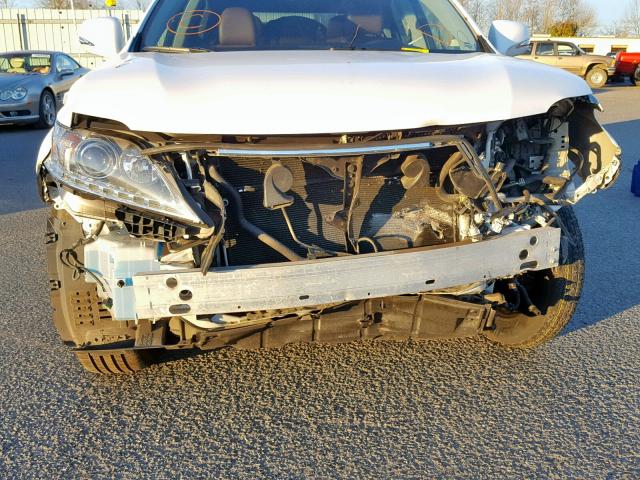 2T2BC1BA3FC007286 - 2015 LEXUS RX 450H WHITE photo 9