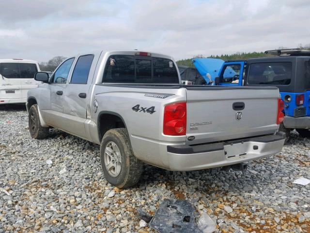 1D7HW48N07S118563 - 2007 DODGE DAKOTA QUA GRAY photo 3