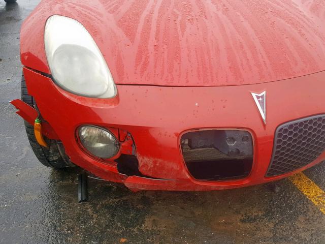 1G2MG35X87Y133142 - 2007 PONTIAC SOLSTICE G RED photo 9