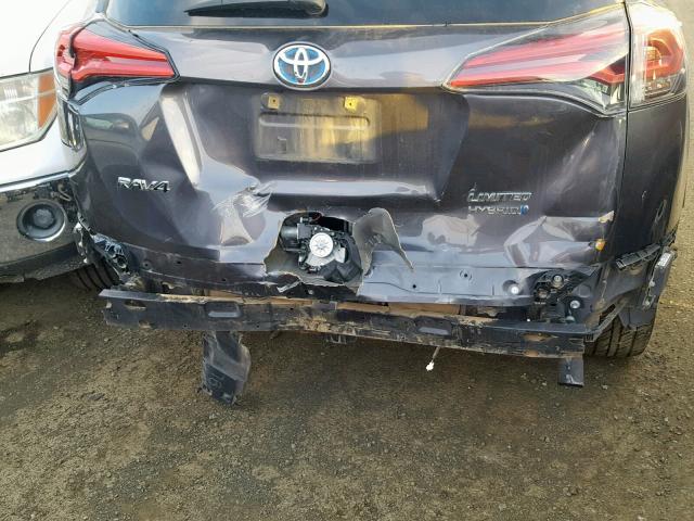 JTMDJREV8GD058223 - 2016 TOYOTA RAV4 HV LI CHARCOAL photo 9