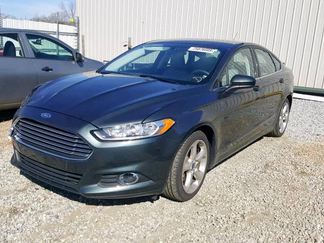 3FA6P0G77GR169831 - 2016 FORD FUSION S GREEN photo 2