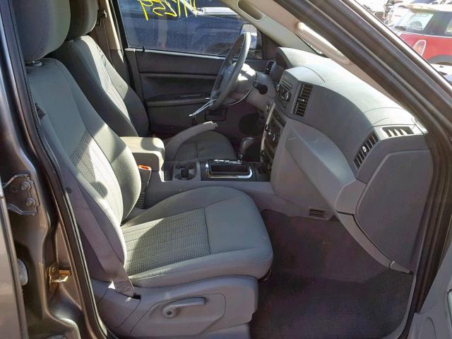 1J8GR48K47C655801 - 2007 JEEP GRAND CHER GRAY photo 5