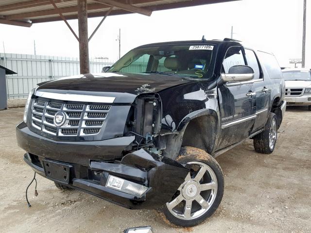 1GYUKJEF2AR227955 - 2010 CADILLAC ESCALADE E BLACK photo 2