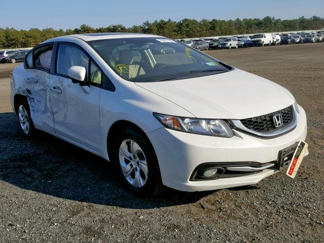 19XFB2F92FE239605 - 2015 HONDA CIVIC EXL WHITE photo 1