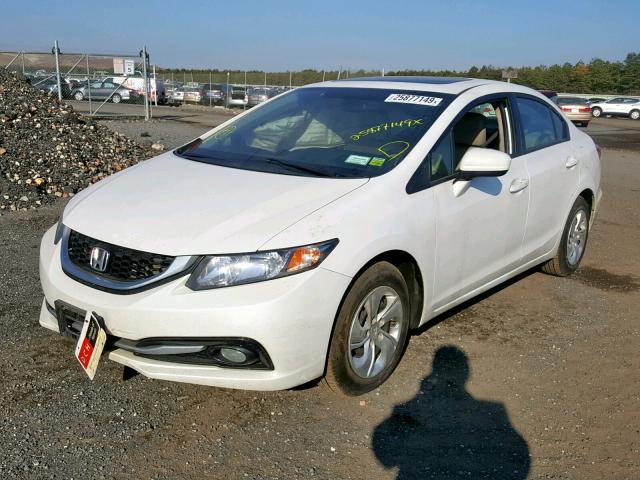 19XFB2F92FE239605 - 2015 HONDA CIVIC EXL WHITE photo 2