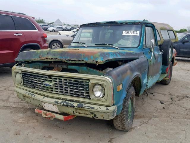 CS14J616936 - 1971 CHEVROLET PICK UP GREEN photo 2