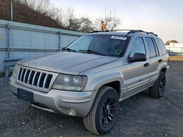 1J4GW48SX4C176675 - 2004 JEEP GRAND CHER TAN photo 2