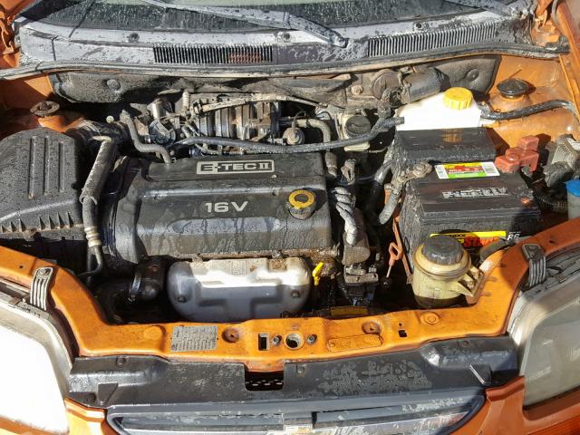 KL1TD62625B369161 - 2005 CHEVROLET AVEO BASE Қызғылт сары фото 7