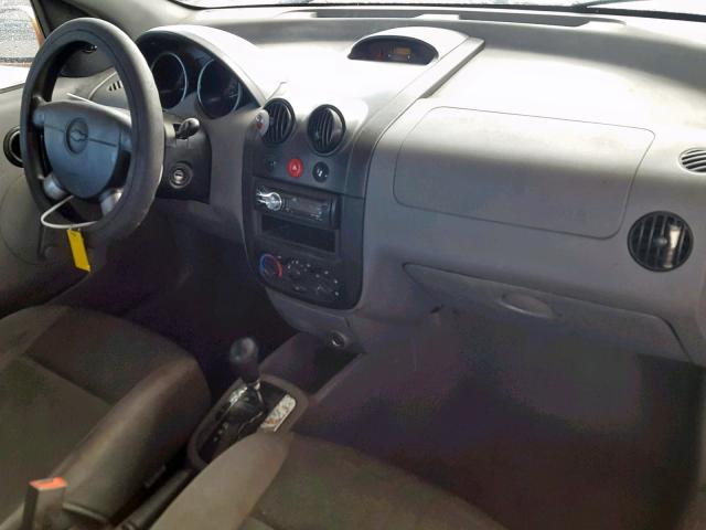 KL1TD62625B369161 - 2005 CHEVROLET AVEO BASE Қызғылт сары фото 9