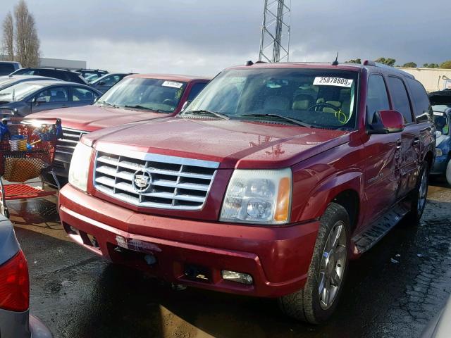 3GYFK66N74G326321 - 2004 CADILLAC ESCALADE E RED photo 2