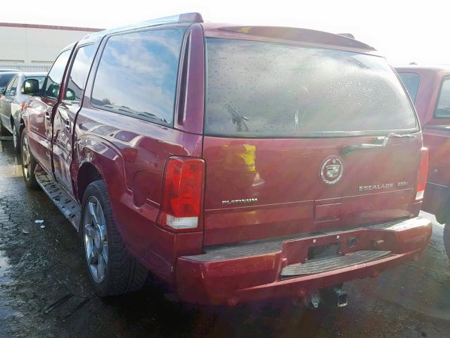 3GYFK66N74G326321 - 2004 CADILLAC ESCALADE E RED photo 3